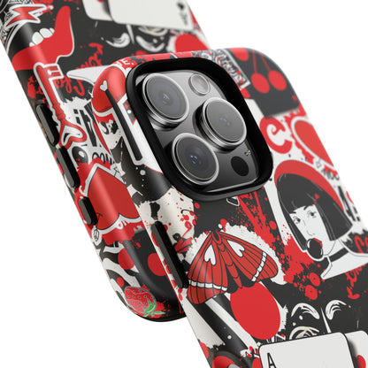 Bold Red & Black Ace Card Phone Case