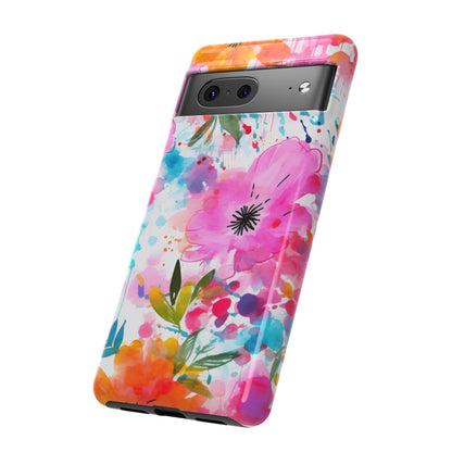 Vibrant Watercolor Floral Phone Case – Artistic & Colorful Design
