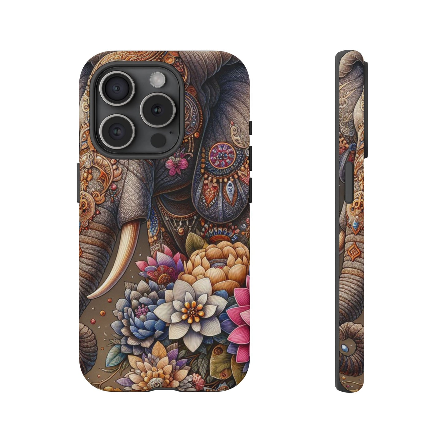 Royal Ornate Elephant Mobile Cover – Luxurious Bohemian Art