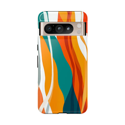 Sunset Waves – Retro Abstract Phone Case for iPhone, Samsung & Pixel