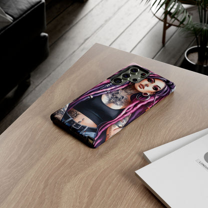 Tattooed Rebel – Gothic Cat Spirit Mobile Cover