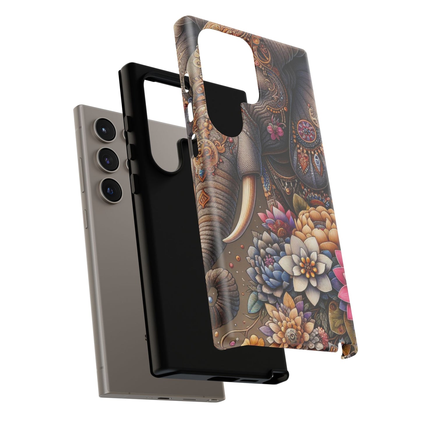 Royal Ornate Elephant Mobile Cover – Luxurious Bohemian Art