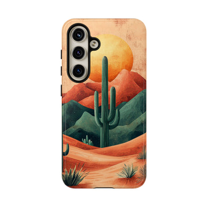 Sunset Cactus Dreams Boho Phone Case for iPhone, Pixel & Samsung