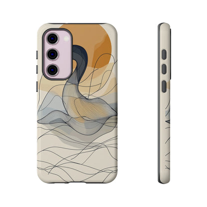 Serenity in Motion: The Abstract Swan Phone Case for iPhone, Samsung & Pixel
