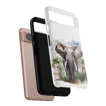 Majestic Watercolor Elephant Mobile Cover – Artistic Wildlife Design