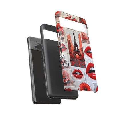 Red Lips & Eiffel Tower Phone Case