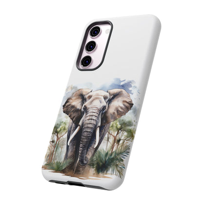 Majestic Watercolor Elephant Mobile Cover – Artistic Wildlife Design