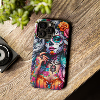 Sugar Skull Goddess – Día de los Muertos Floral Queen Mobile Cover