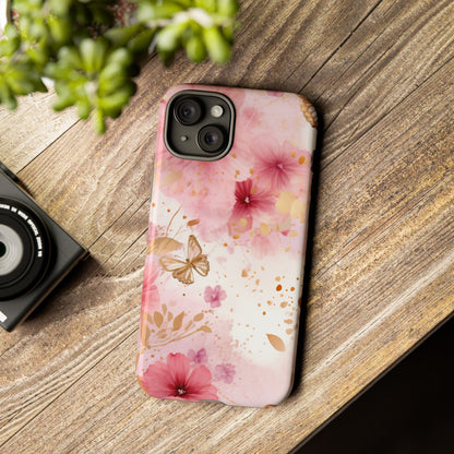 Blush Elegance Floral Mobile Case
