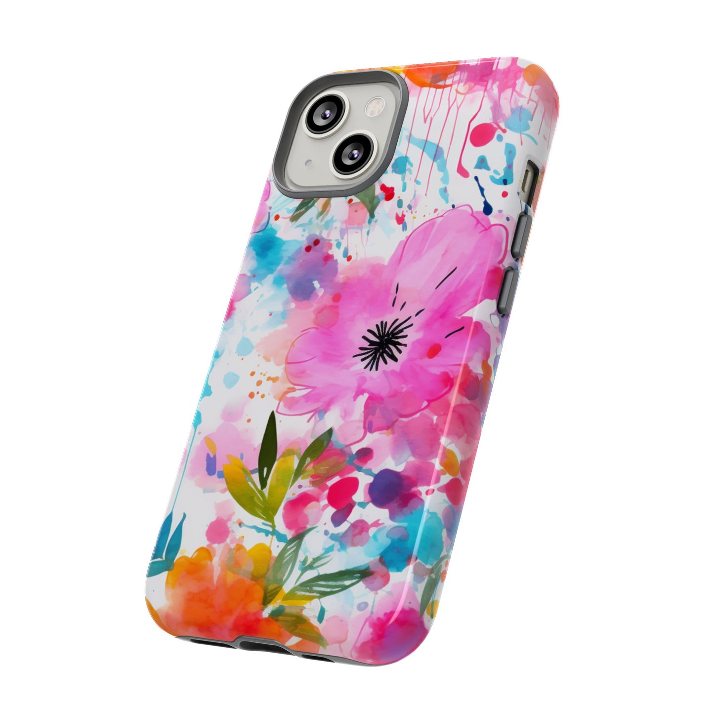 Vibrant Watercolor Floral Phone Case – Artistic & Colorful Design