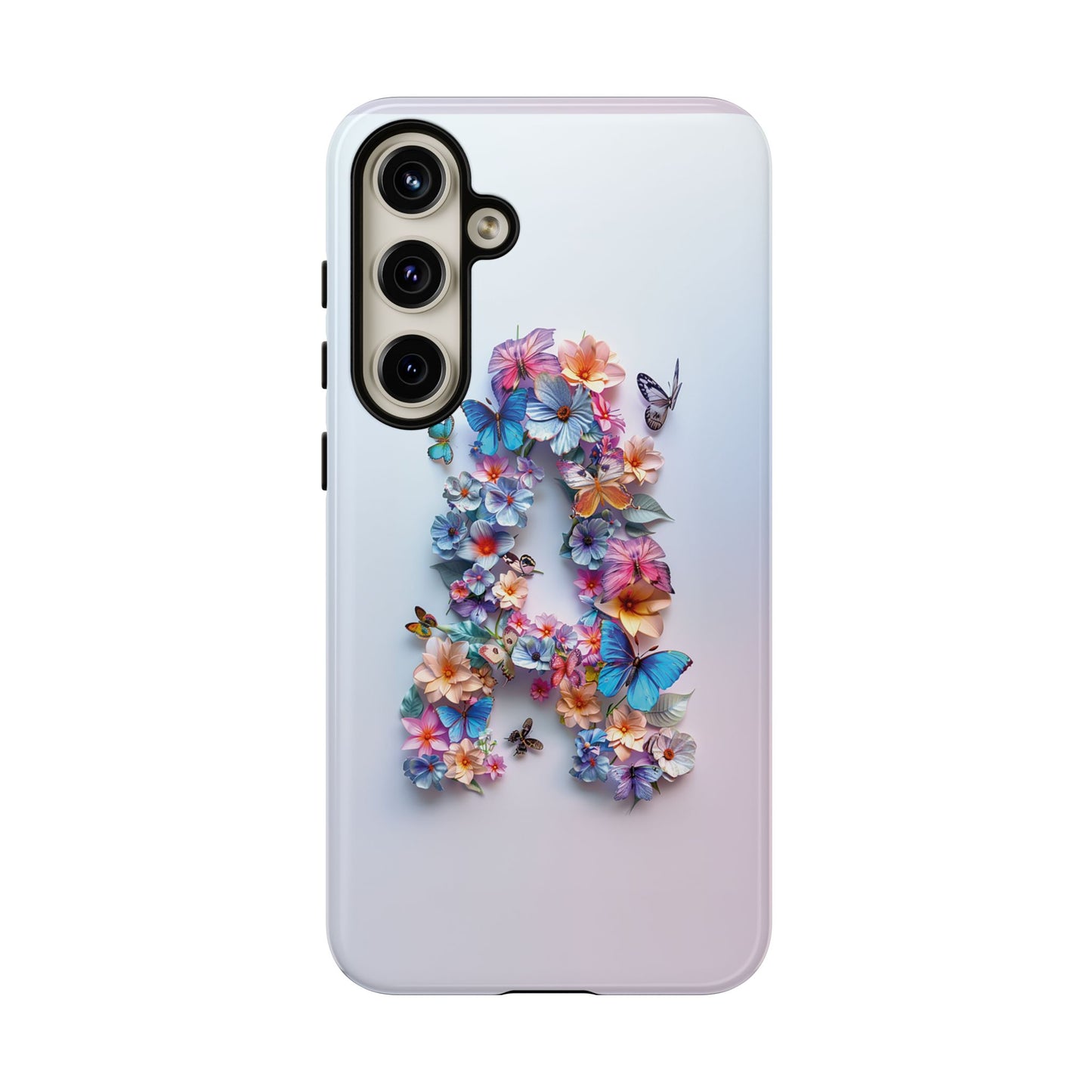 Floral Letter A Phone Case – Personalized Aesthetic Cover for iPhone, Samsung & Google Pixel