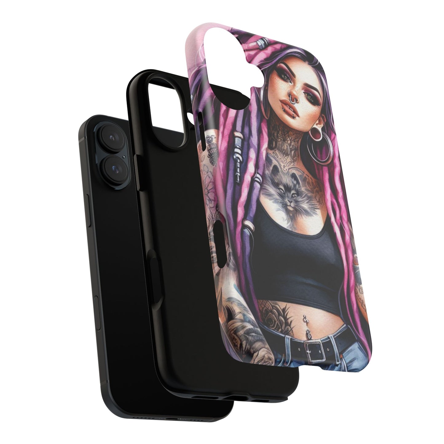 Tattooed Rebel – Gothic Cat Spirit Mobile Cover