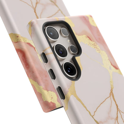 Beautiful Pink Minimal Marble Case Design