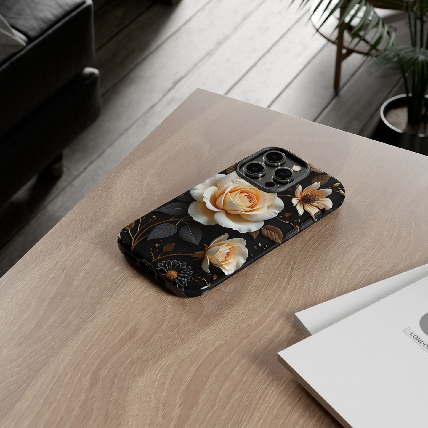 Elegant 3D Floral Design, Botanical Phone Case design for Iphone.