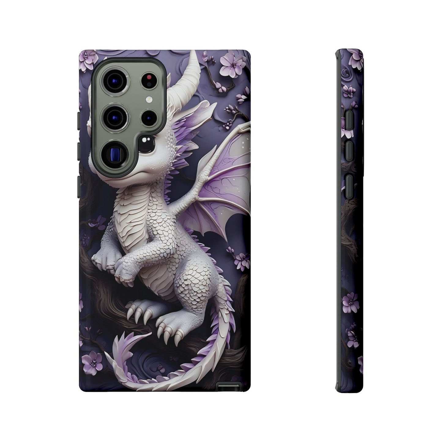 Charming Young Dragon on a Branch Phone Case Design
