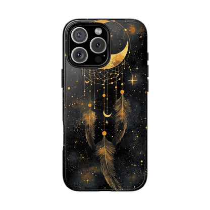 Golden Moon Boho Dreamcatcher Phone Case for iPhone, Pixel & Samsung