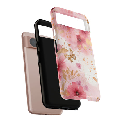 Blush Elegance Floral Mobile Case