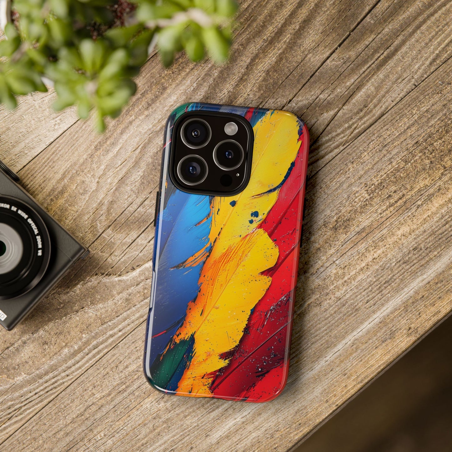 Tropical Macaw Feather Phone Case for iPhone, Samsung & Google Pixel