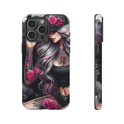 Ink & Roses – Edgy Floral Rebel Mobile Cover