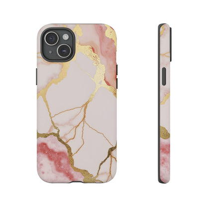 Beautiful Pink Minimal Marble Case Design
