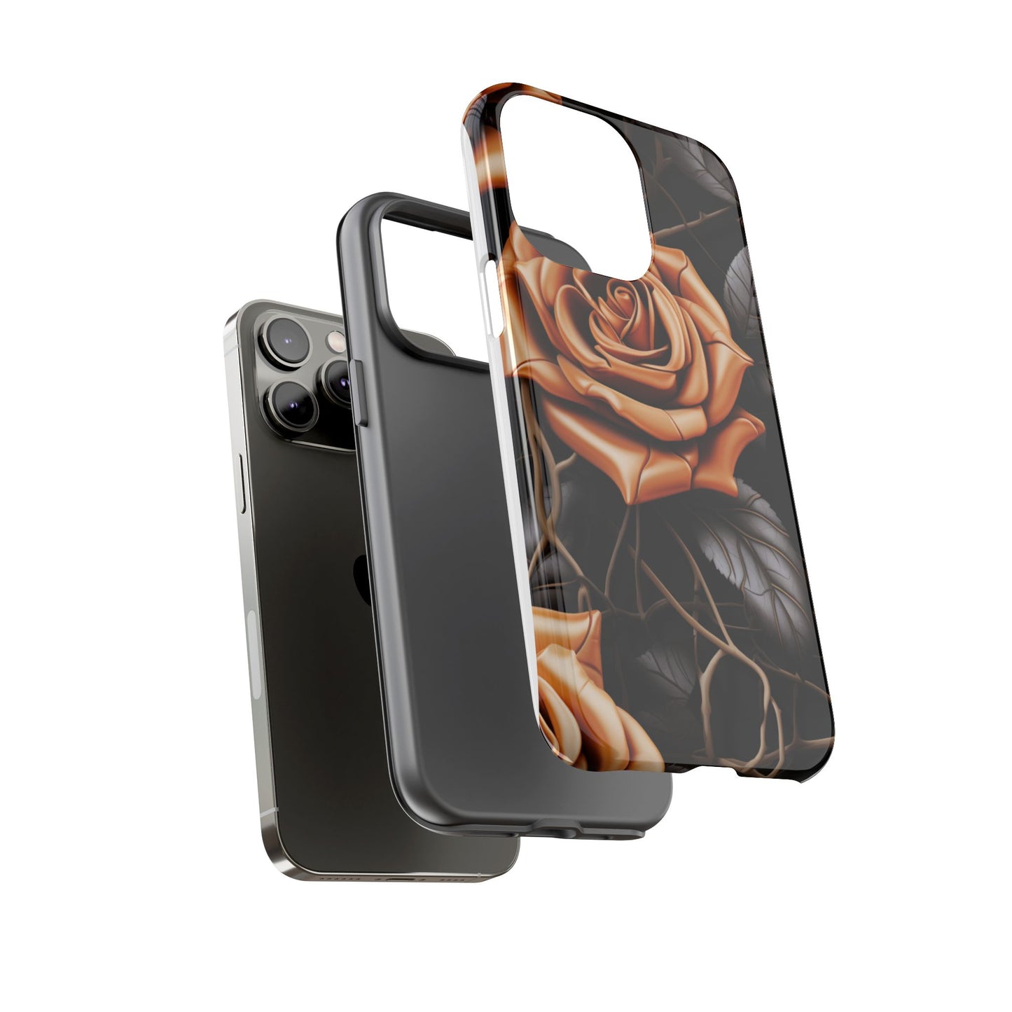 Midnight Gold Rose Mobile Case
