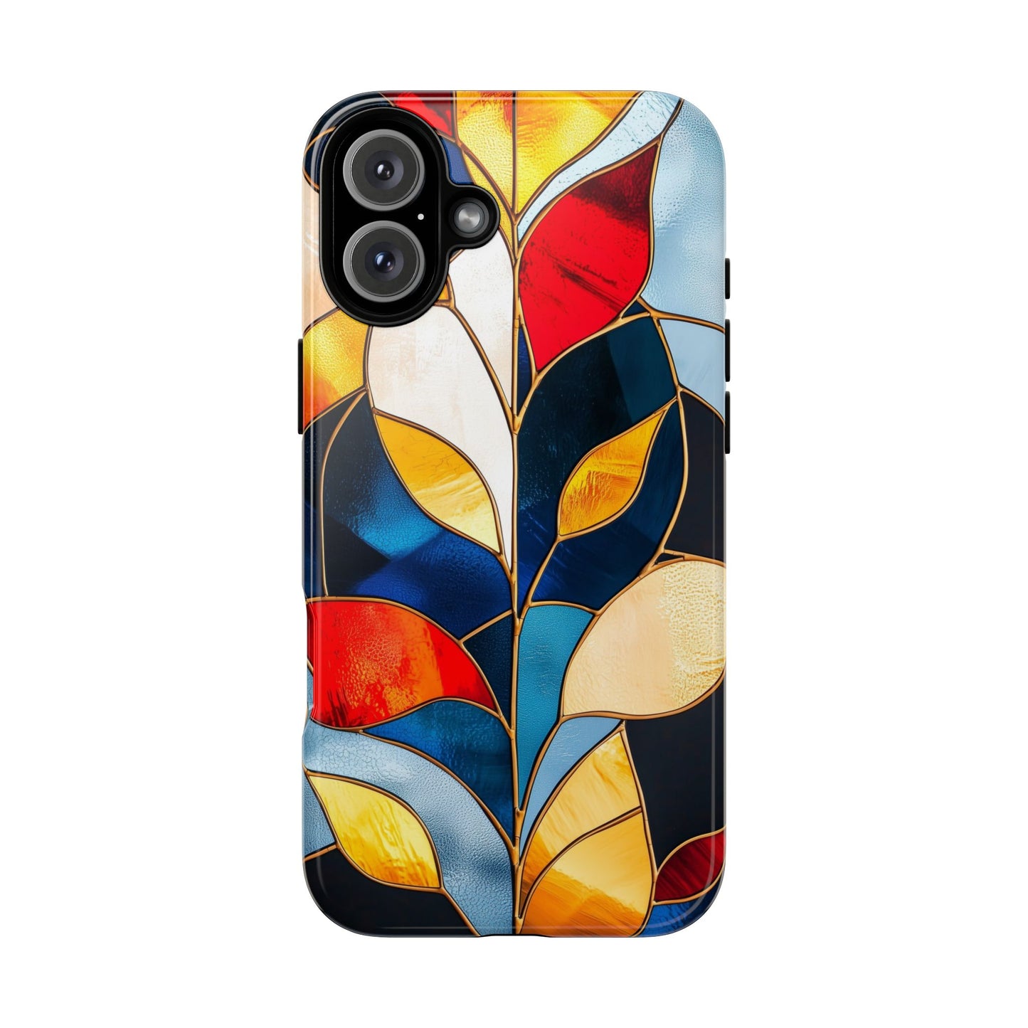 Ember Bloom – Vivid Leaf Mosaic Phone Case for iPhone, Samsung & Pixel