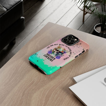 You Are Not Alive to Please Anyone Floral Skull Phone Case Perfect for iPhone, Samsung & Google Pixel, Funny Gift