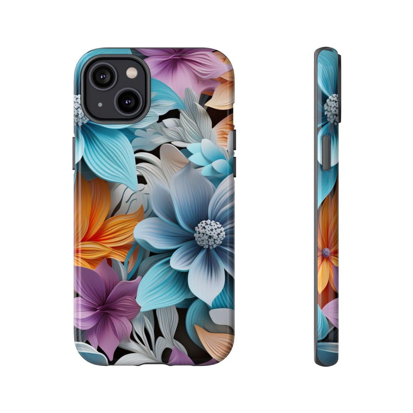 Elegant 3D Floral Bloom Mobile Case – Vivid & Artistic
