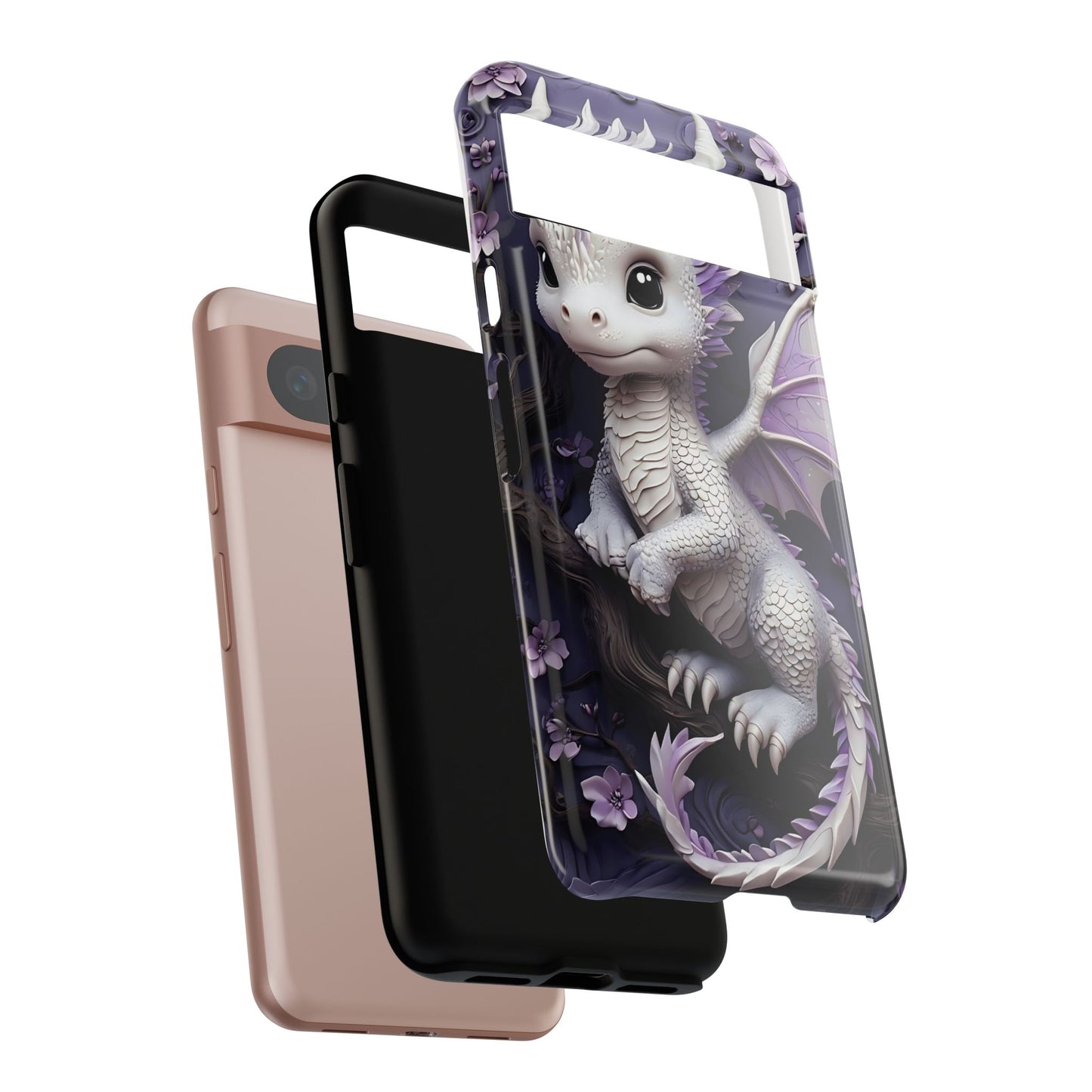 Charming Young Dragon on a Branch Phone Case Design