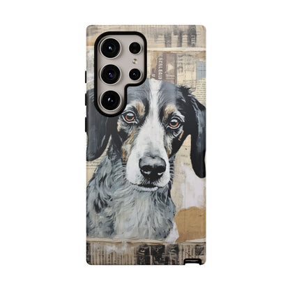 Rustic Dog Portrait – Vintage Collage Style