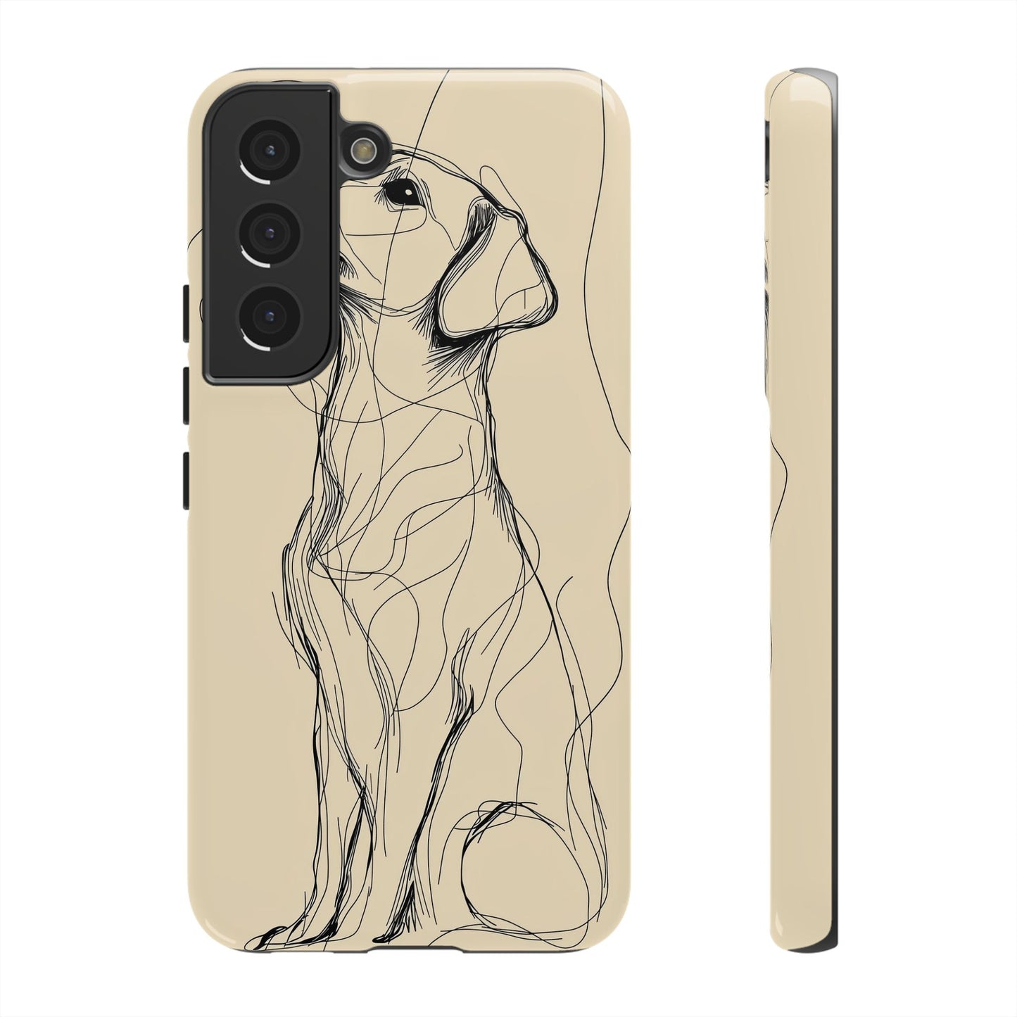 Loyal Lines: Abstract Dog Sketch Phone Case for iPhone, Samsung & Pixel