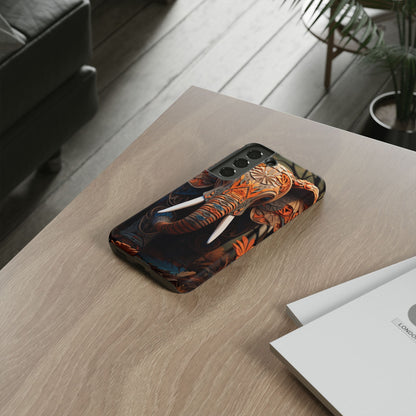 Elegant Artistic Elephant Mobile Cover – Intricate Paper-Cut Design