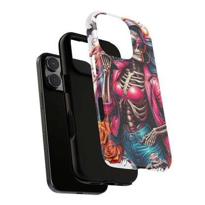 Neon Bones – Retro Skeleton & Vibrant Punk Aesthetic Mobile Cover