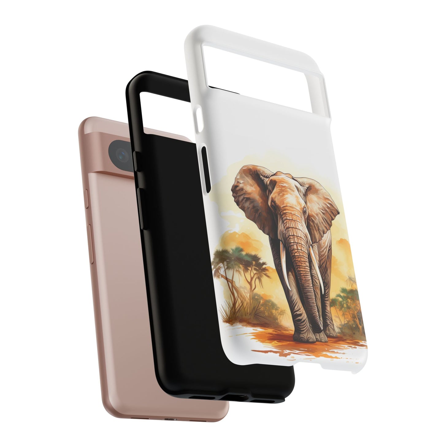 Safari Elephant Watercolor Mobile Cover – Majestic Wildlife Art