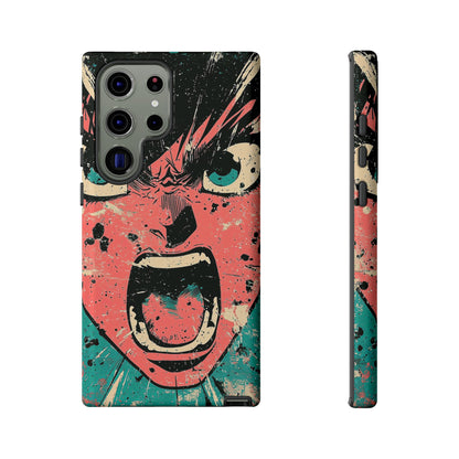 Rage Unleashed | Retro Scream Manga Phone Case for iPhone, Samsung & Pixel