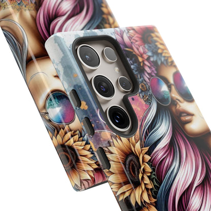 Bohemian Sunflower Queen – Retro Floral Fantasy Mobile Cover