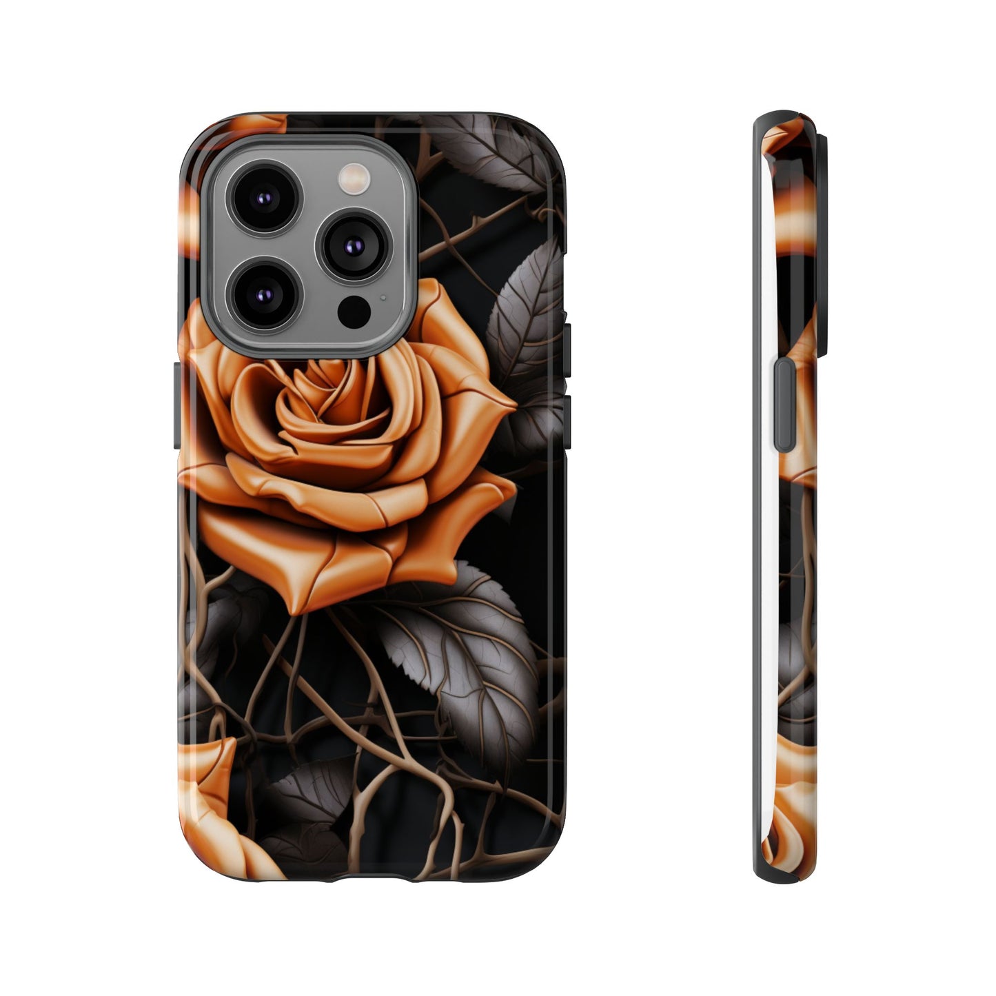 Midnight Gold Rose Mobile Case