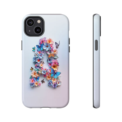 Floral Letter A Phone Case – Personalized Aesthetic Cover for iPhone, Samsung & Google Pixel