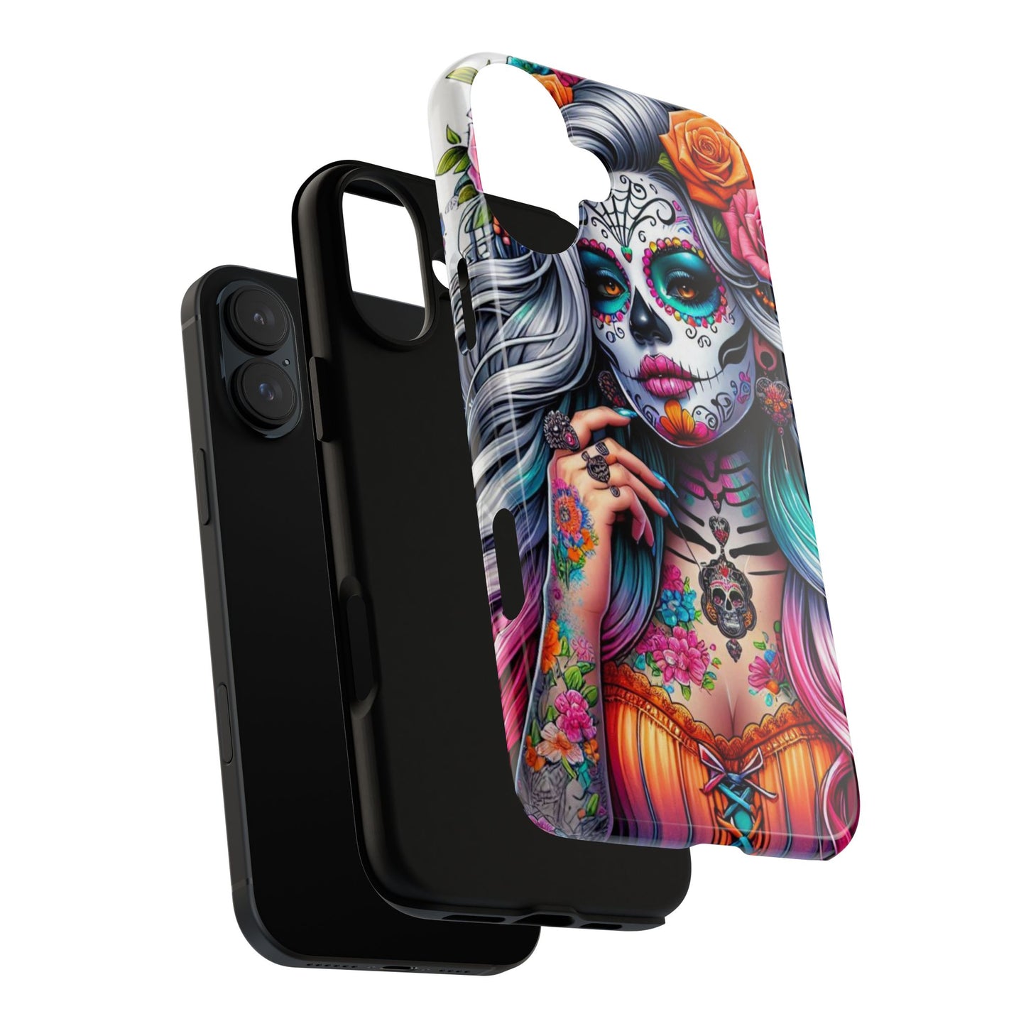 Sugar Skull Goddess – Día de los Muertos Floral Queen Mobile Cover