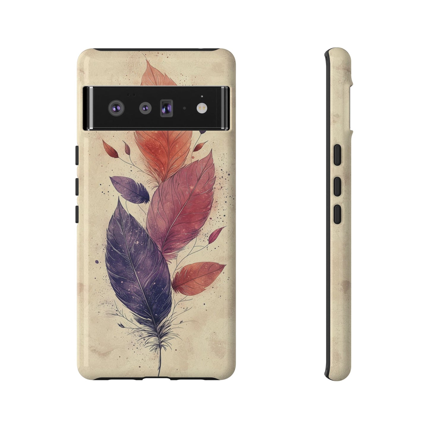 Boho Feather Bloom Phone Case for iPhone, Pixel & Samsung