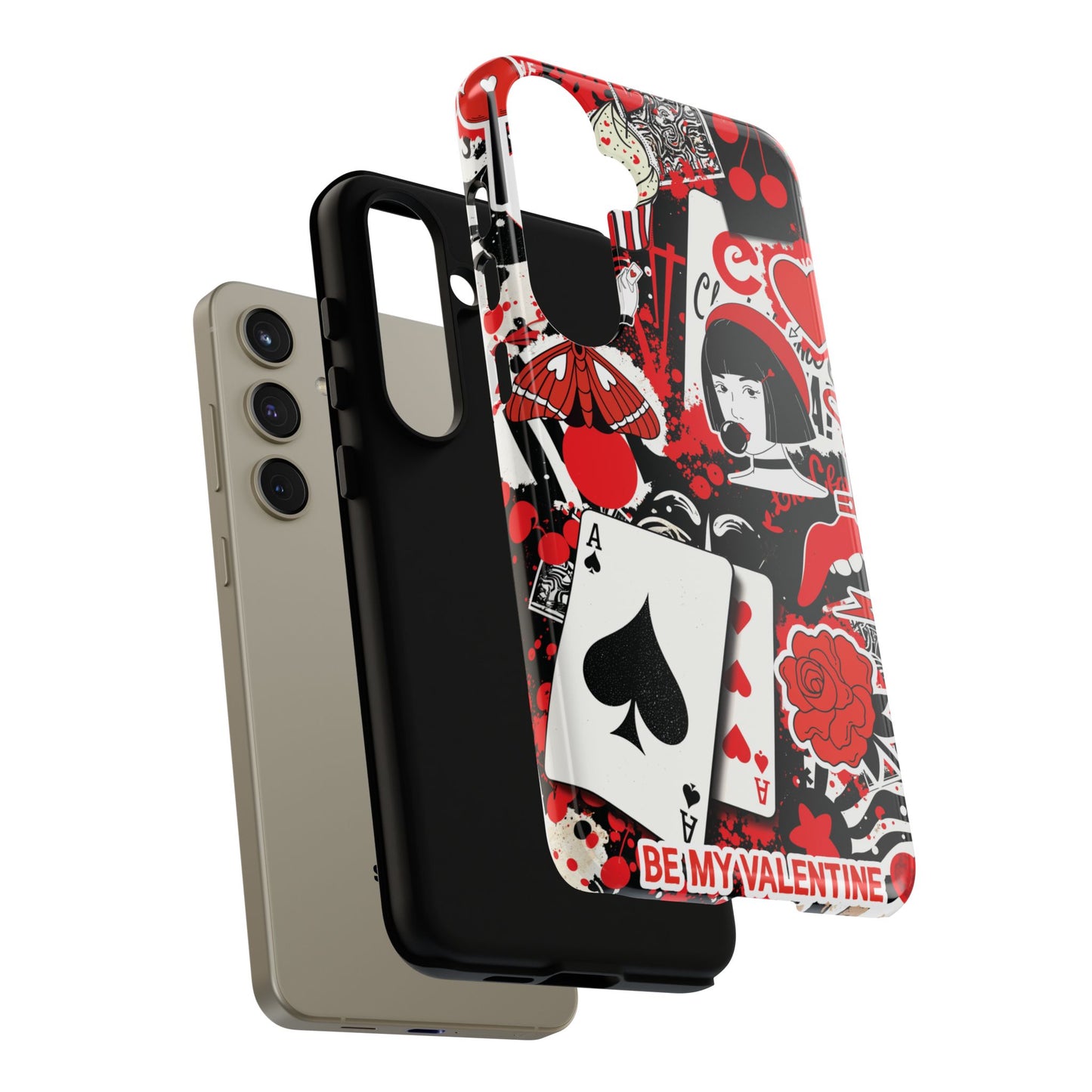 Bold Red & Black Ace Card Phone Case