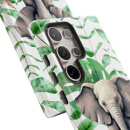 Cute Baby Elephant Mobile Cover – Floral & Tropical Aesthetic