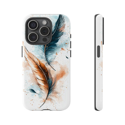 Feather Glow Watercolor Phone Case for iPhone, google Pixel & Samsung