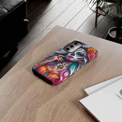 Sugar Skull Goddess – Día de los Muertos Floral Queen Mobile Cover
