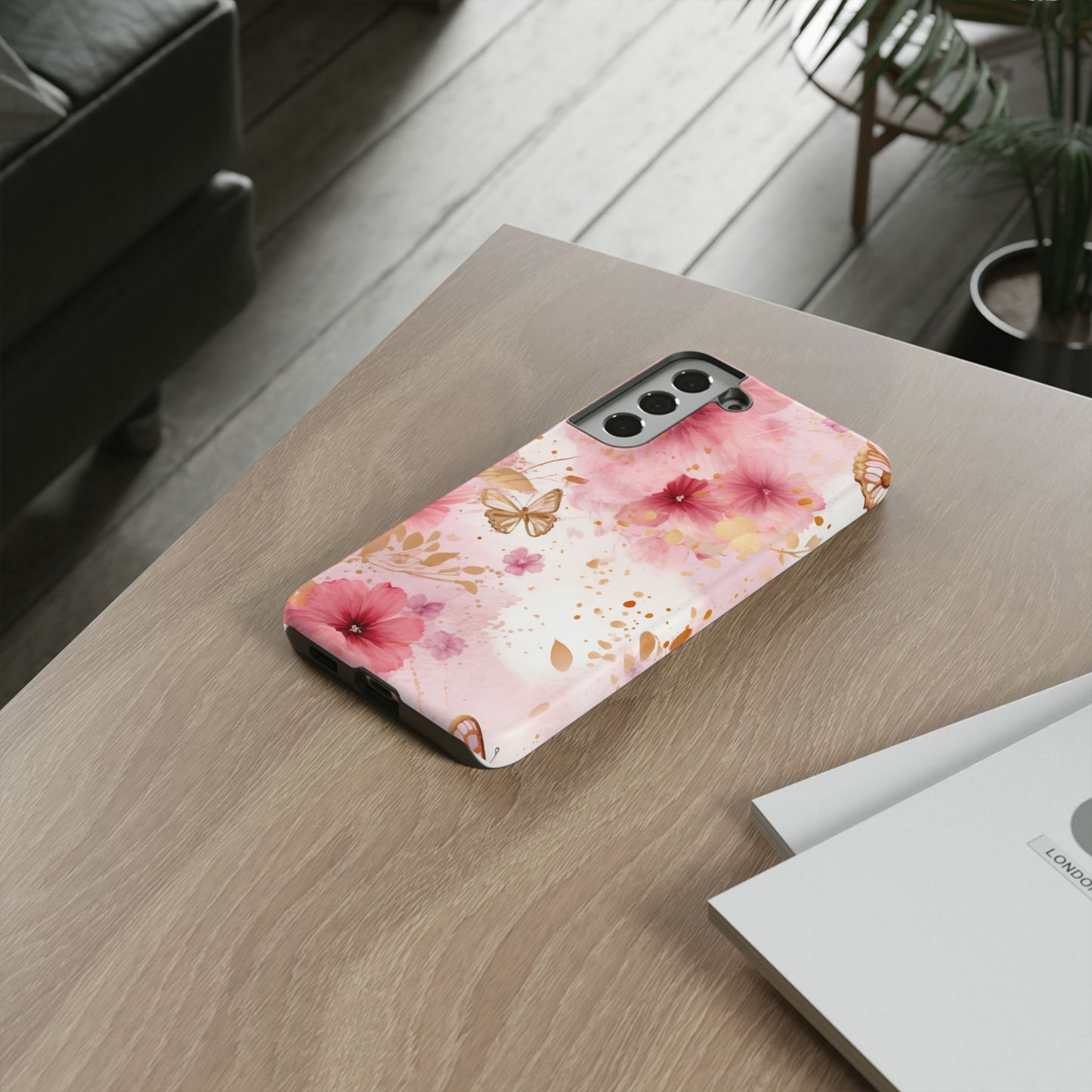 Blush Elegance Floral Mobile Case