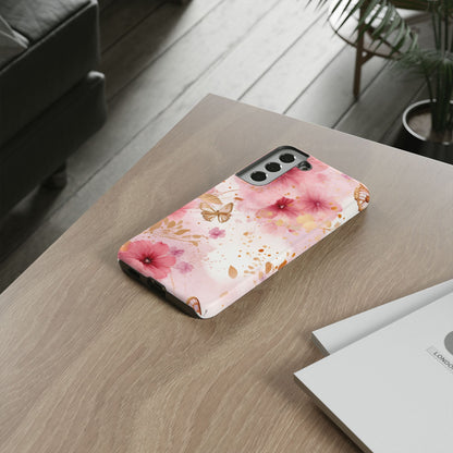 Blush Elegance Floral Mobile Case