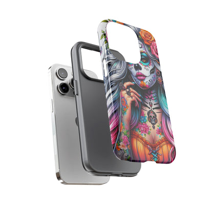 Sugar Skull Goddess – Día de los Muertos Floral Queen Mobile Cover