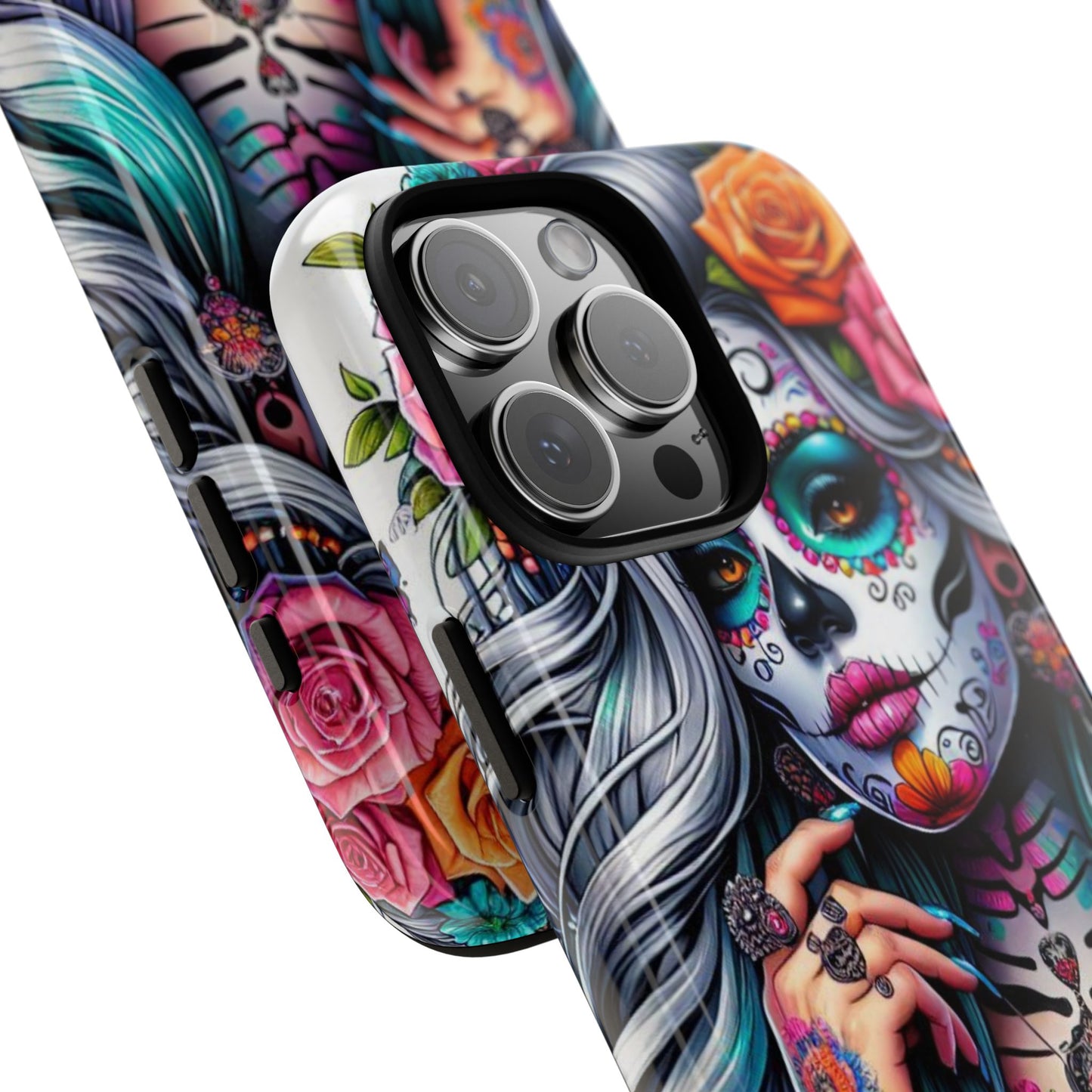 Sugar Skull Goddess – Día de los Muertos Floral Queen Mobile Cover