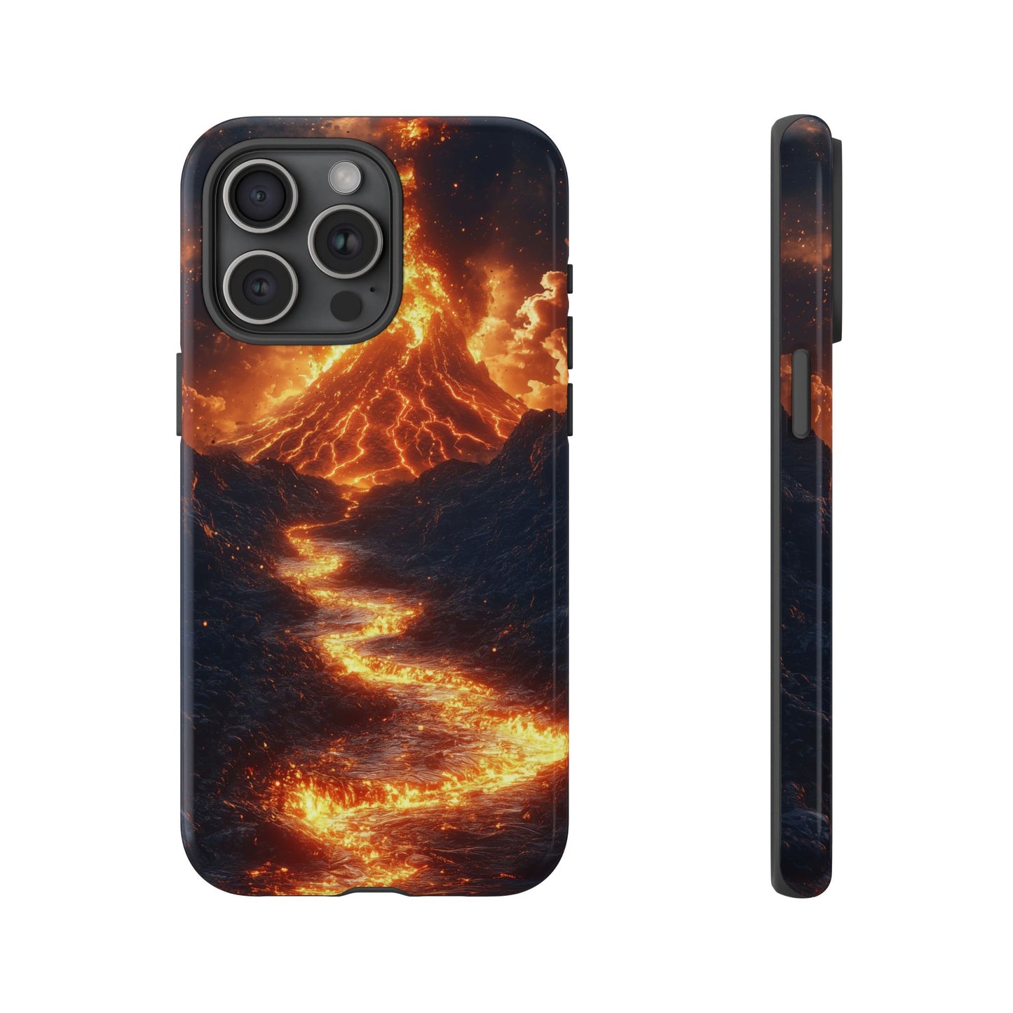 Erupting Volcano Lava Flow Phone Case for iPhone, Samsung & Pixel