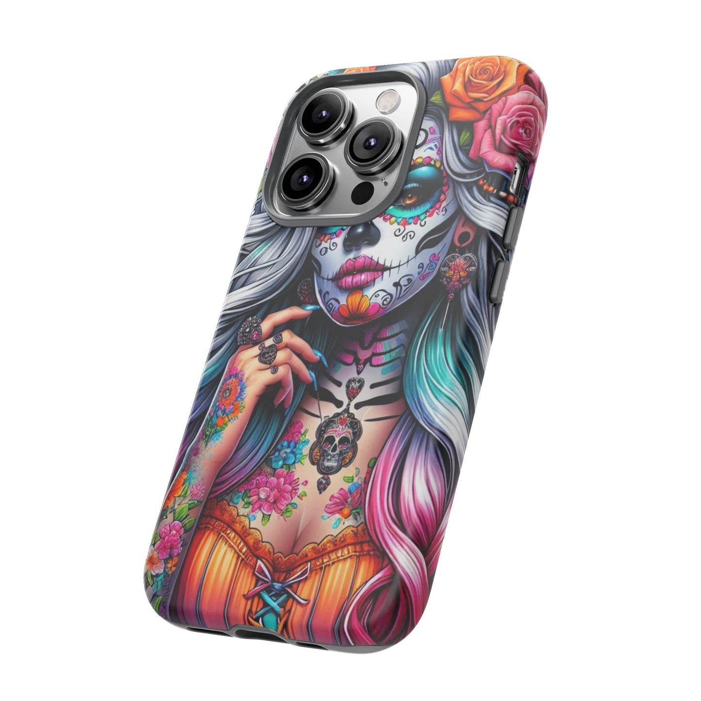 Sugar Skull Goddess – Día de los Muertos Floral Queen Mobile Cover
